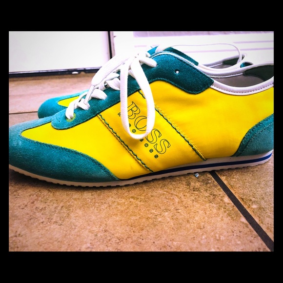 Hugo Boss Other - HUGO BOSS SNEAKER TRAINER GREEN LIGHT WORLD CUP